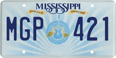 MS license plate MGP421