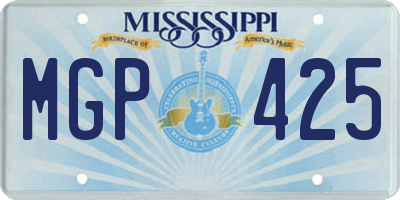 MS license plate MGP425
