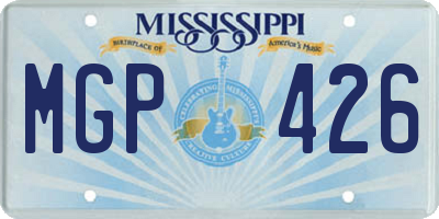 MS license plate MGP426