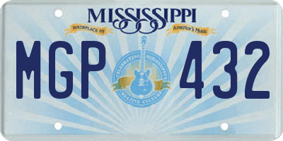 MS license plate MGP432