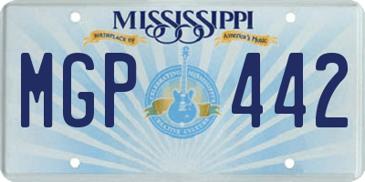 MS license plate MGP442