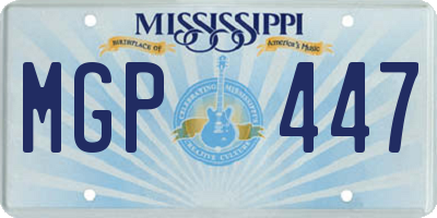 MS license plate MGP447