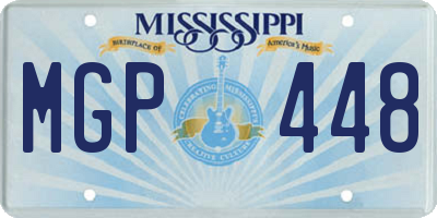 MS license plate MGP448