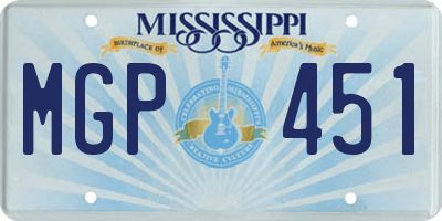 MS license plate MGP451