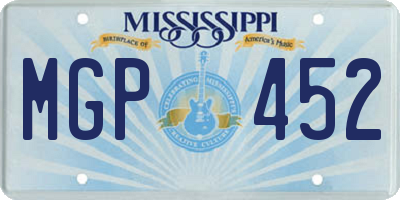 MS license plate MGP452