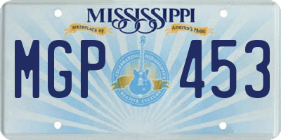 MS license plate MGP453