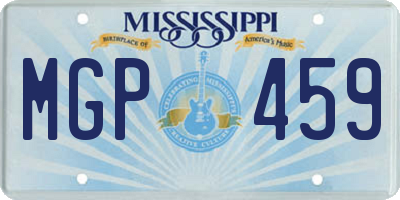 MS license plate MGP459