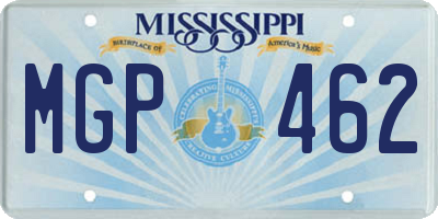 MS license plate MGP462