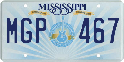MS license plate MGP467