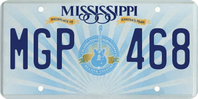 MS license plate MGP468
