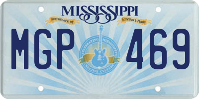 MS license plate MGP469
