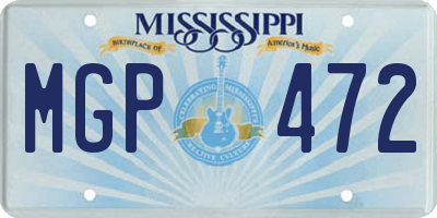 MS license plate MGP472