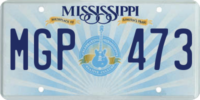MS license plate MGP473