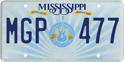 MS license plate MGP477