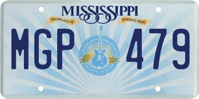 MS license plate MGP479