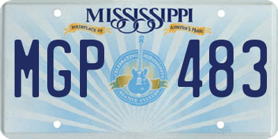 MS license plate MGP483