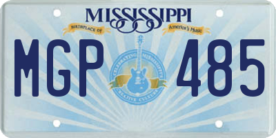 MS license plate MGP485
