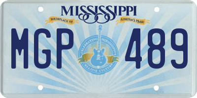 MS license plate MGP489
