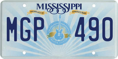 MS license plate MGP490