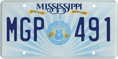 MS license plate MGP491