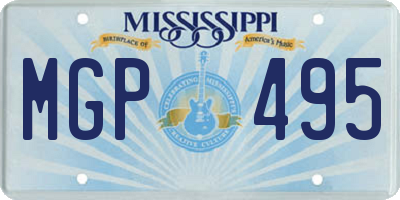 MS license plate MGP495