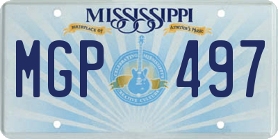 MS license plate MGP497