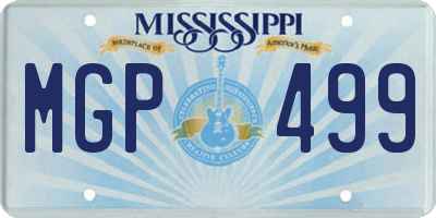 MS license plate MGP499