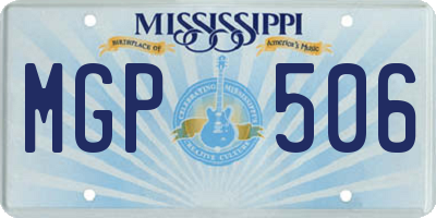 MS license plate MGP506
