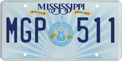 MS license plate MGP511