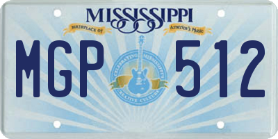 MS license plate MGP512