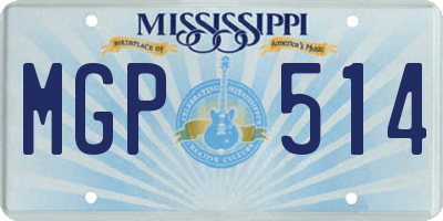 MS license plate MGP514