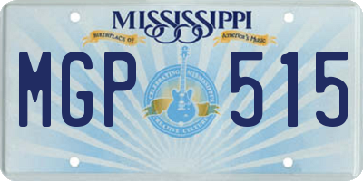 MS license plate MGP515