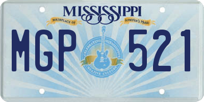 MS license plate MGP521