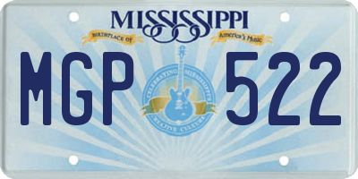 MS license plate MGP522