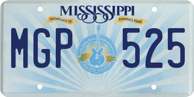 MS license plate MGP525