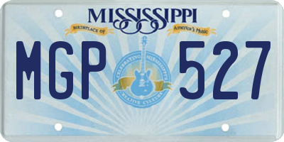 MS license plate MGP527