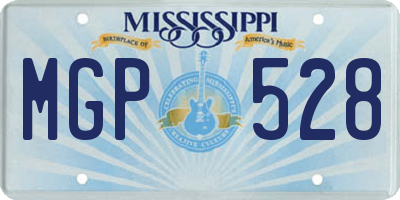 MS license plate MGP528