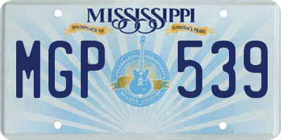 MS license plate MGP539