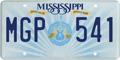 MS license plate MGP541