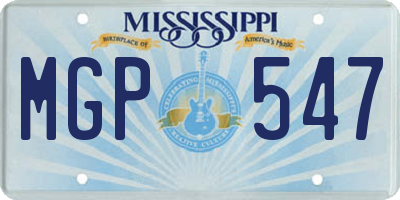 MS license plate MGP547