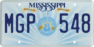 MS license plate MGP548