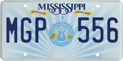 MS license plate MGP556