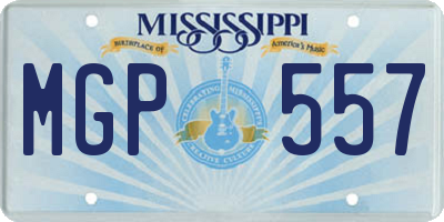 MS license plate MGP557