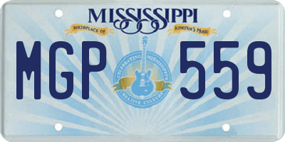MS license plate MGP559