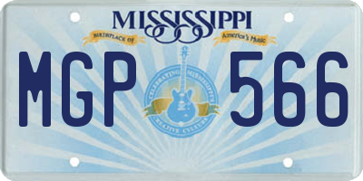 MS license plate MGP566
