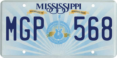 MS license plate MGP568