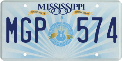 MS license plate MGP574