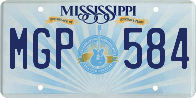 MS license plate MGP584