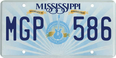 MS license plate MGP586