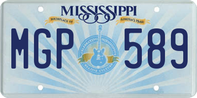 MS license plate MGP589